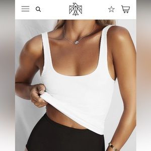 All Things Golden tank white small